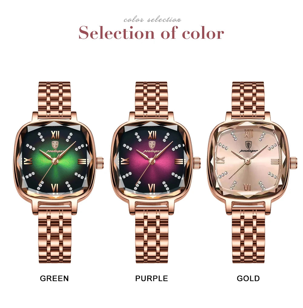 Sophisticated Square Women's Watch – Timeless Elegance Redefined
