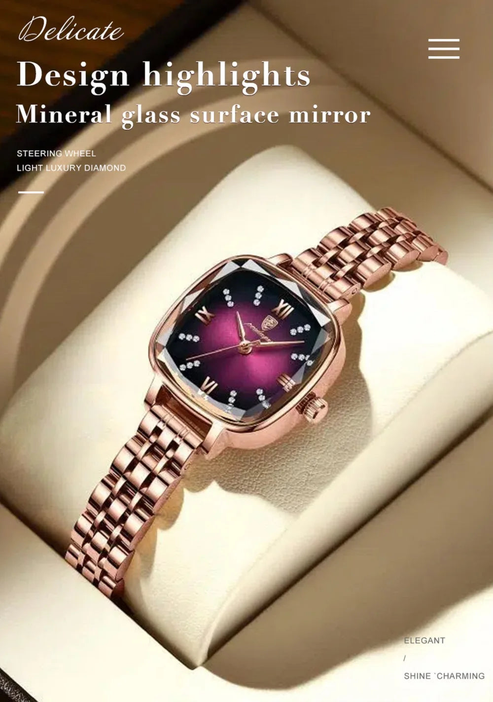 Sophisticated Square Women's Watch – Timeless Elegance Redefined