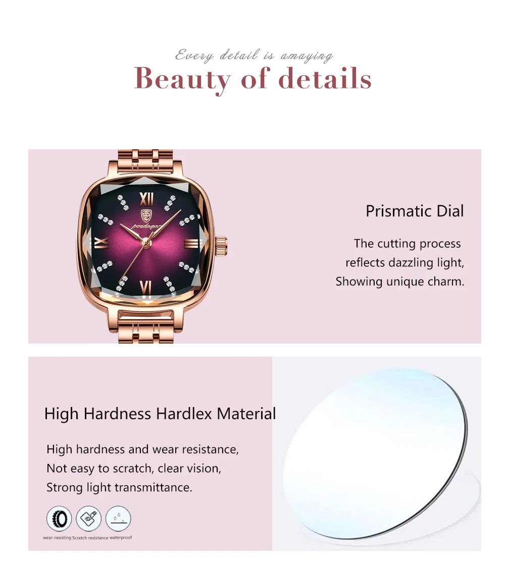 Sophisticated Square Women's Watch – Timeless Elegance Redefined