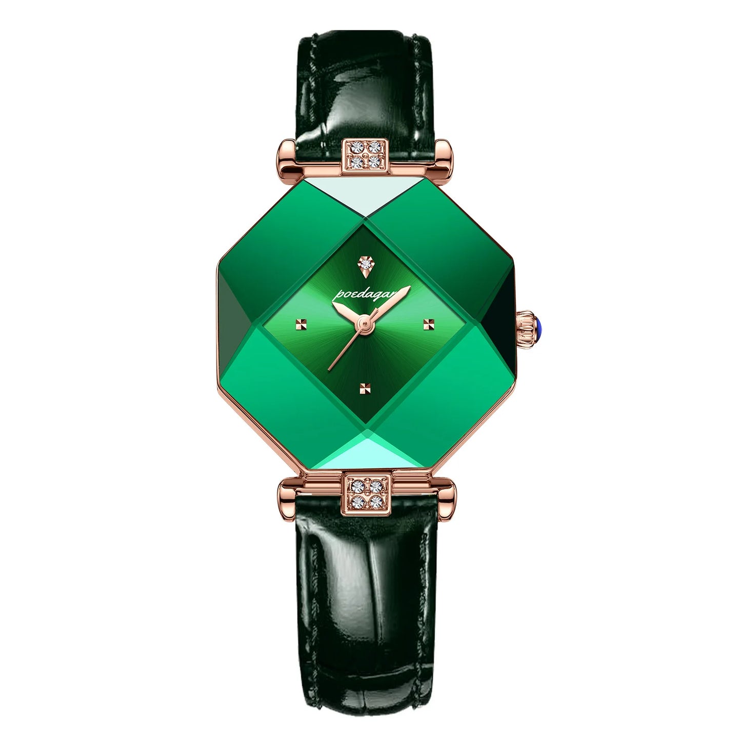 Luxury Diamond-Accented Women's Watch – Elegance in Emerald