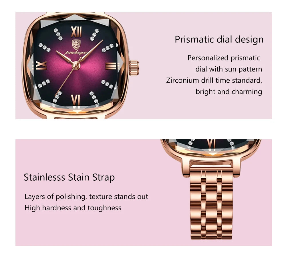 Sophisticated Square Women's Watch – Timeless Elegance Redefined