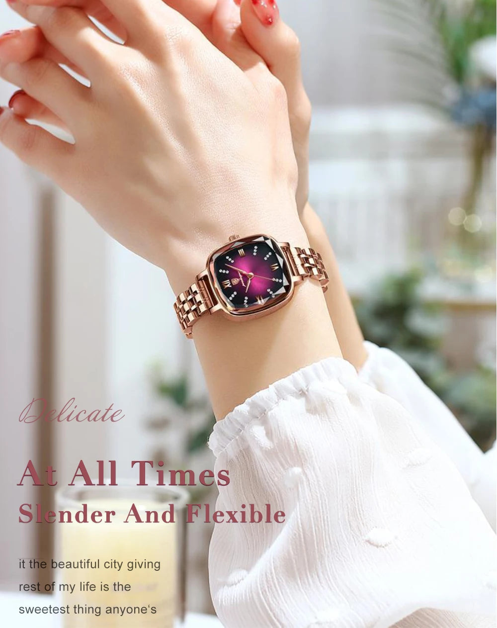 Sophisticated Square Women's Watch – Timeless Elegance Redefined
